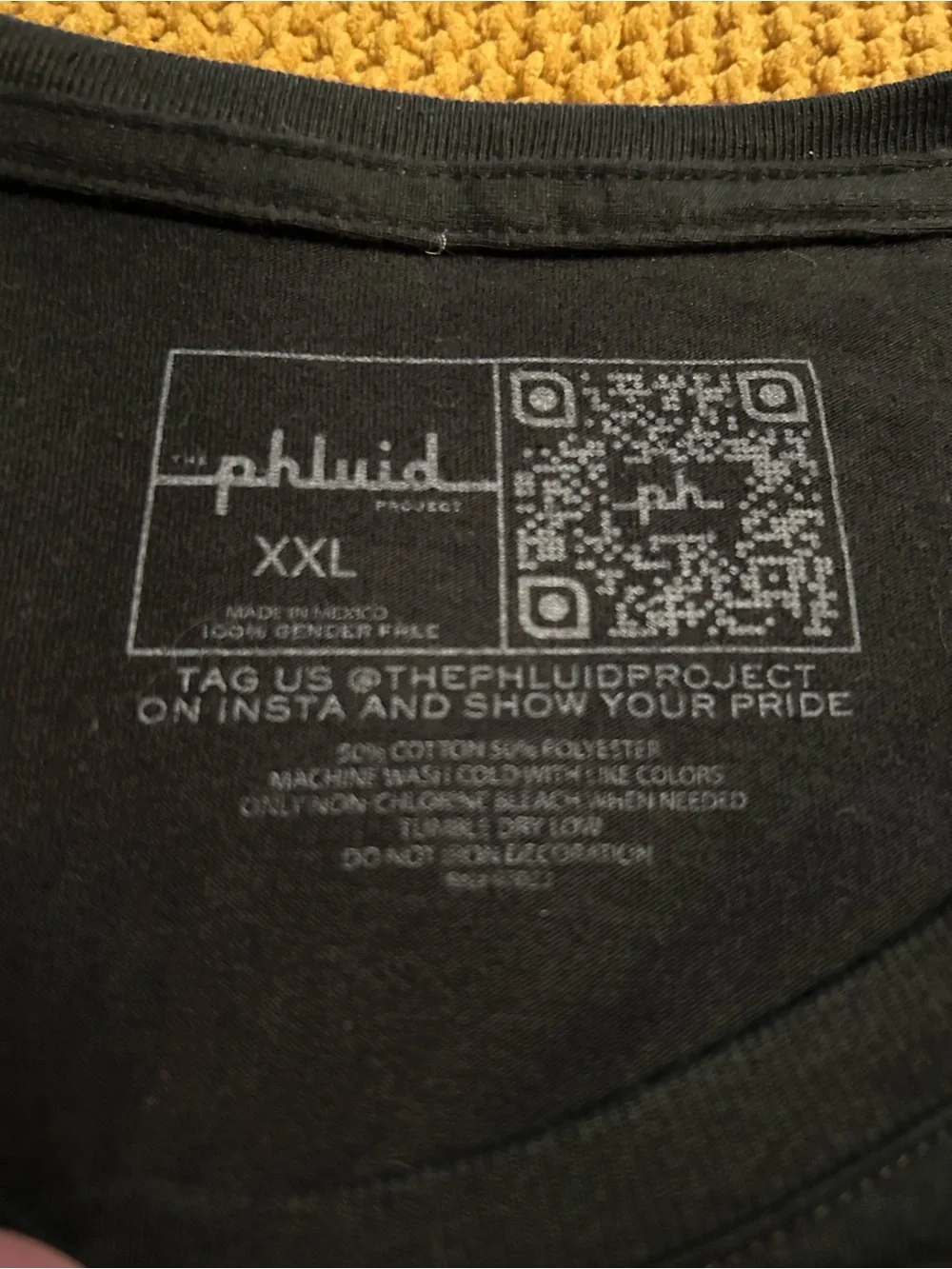The Phluid Project Black Tee with Rainbow 